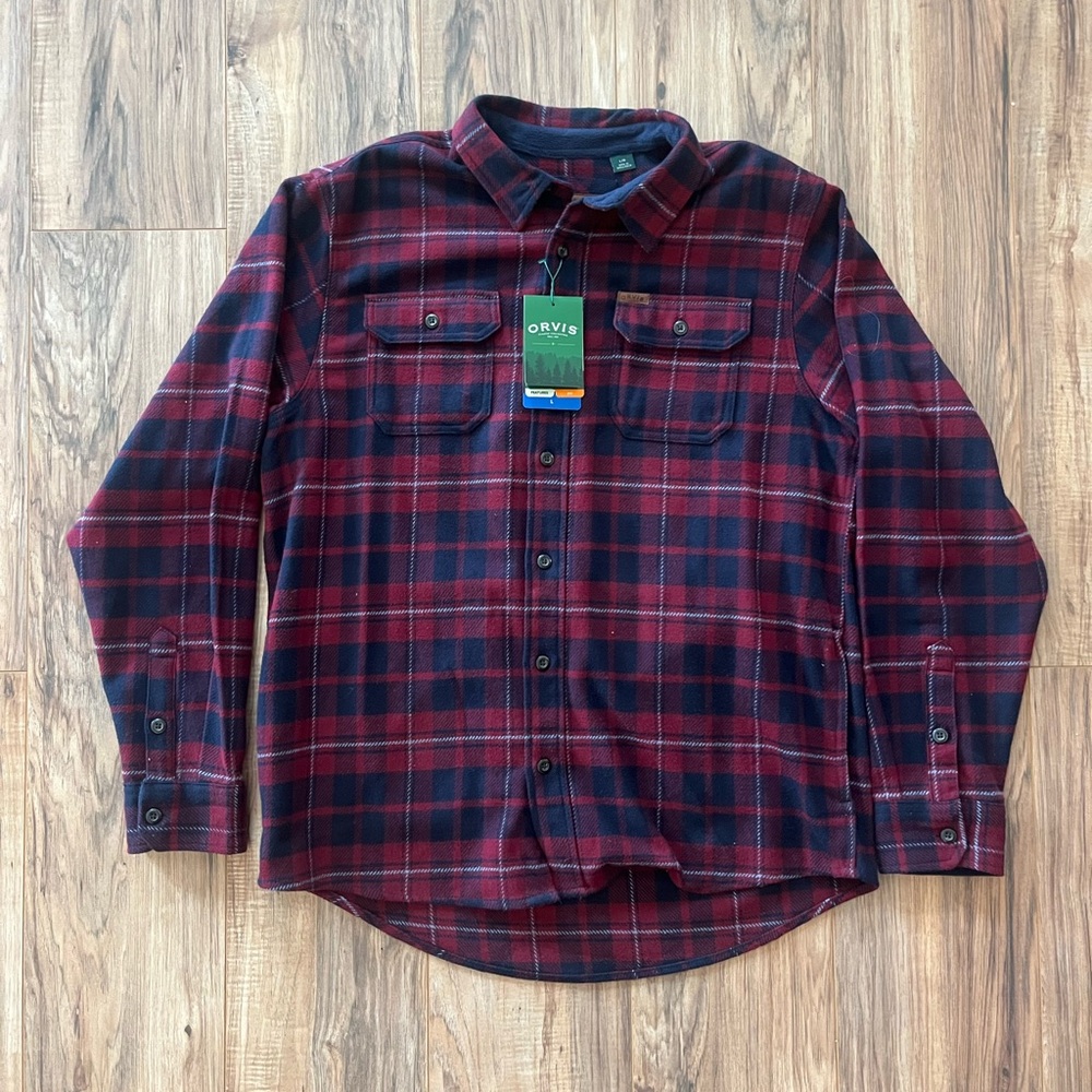 Orvis Men's Red Plaid Shirt